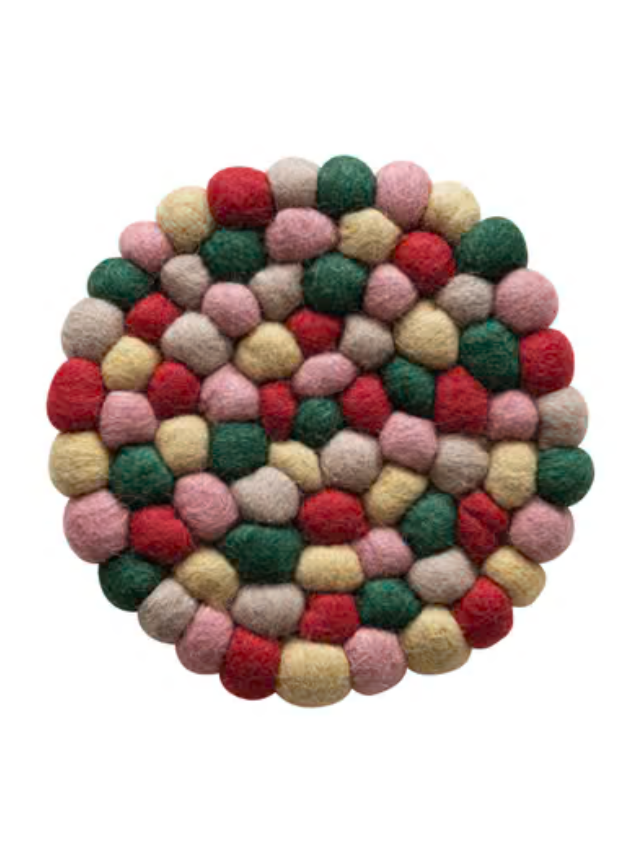 Wool Felt Ball Trivet