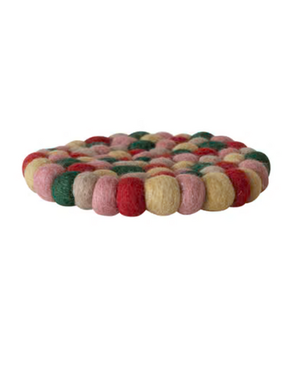 Wool Felt Ball Trivet