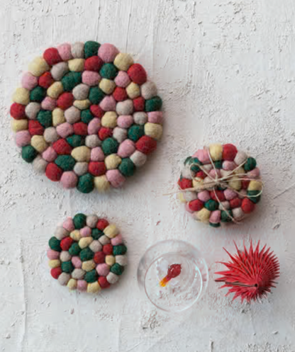 Wool Felt Ball Trivet