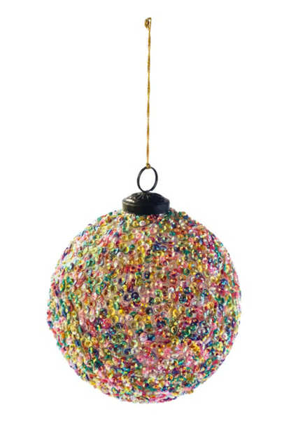 Glass Ball Multi Color Ornament