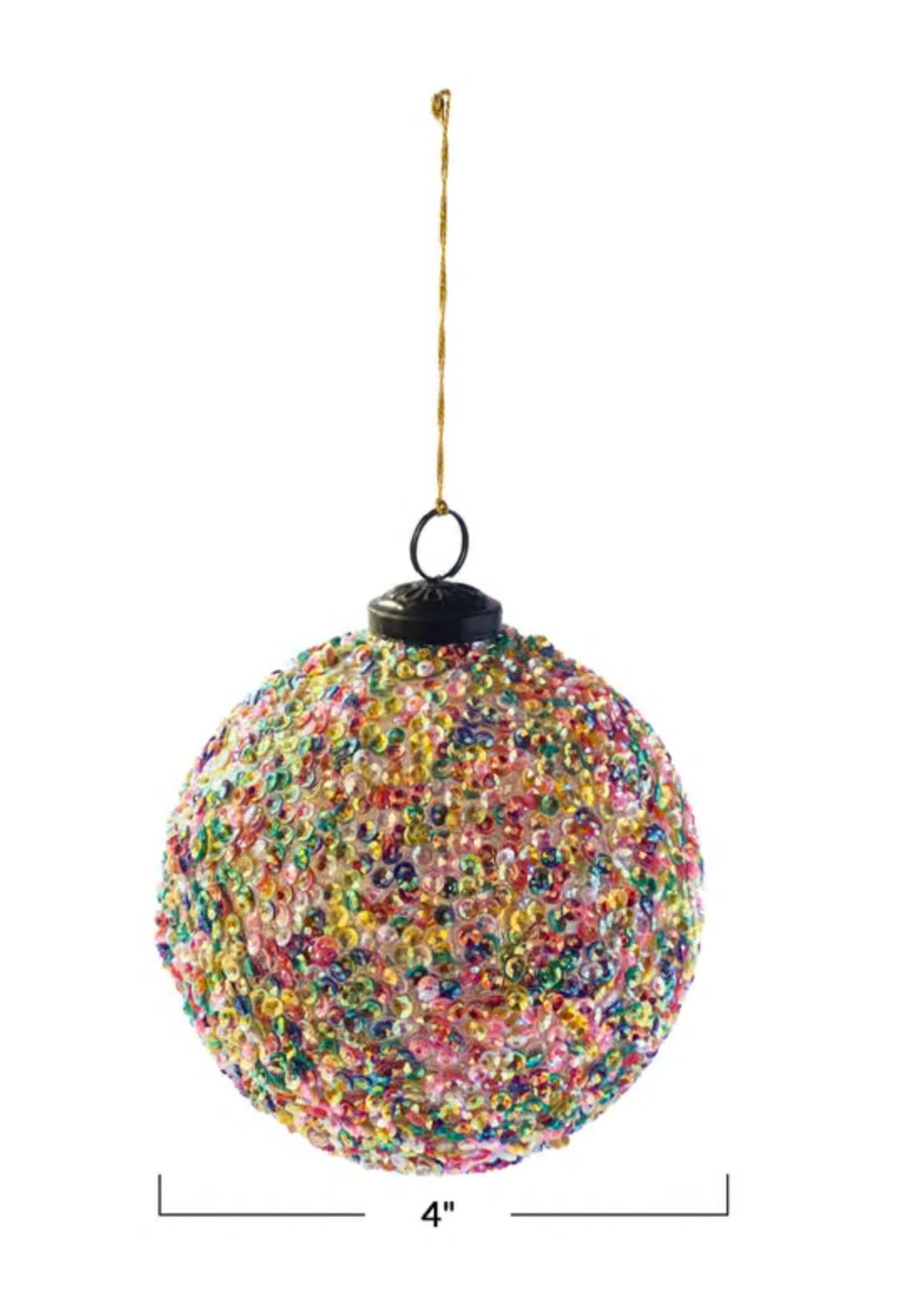 Glass Ball Multi Color Ornament