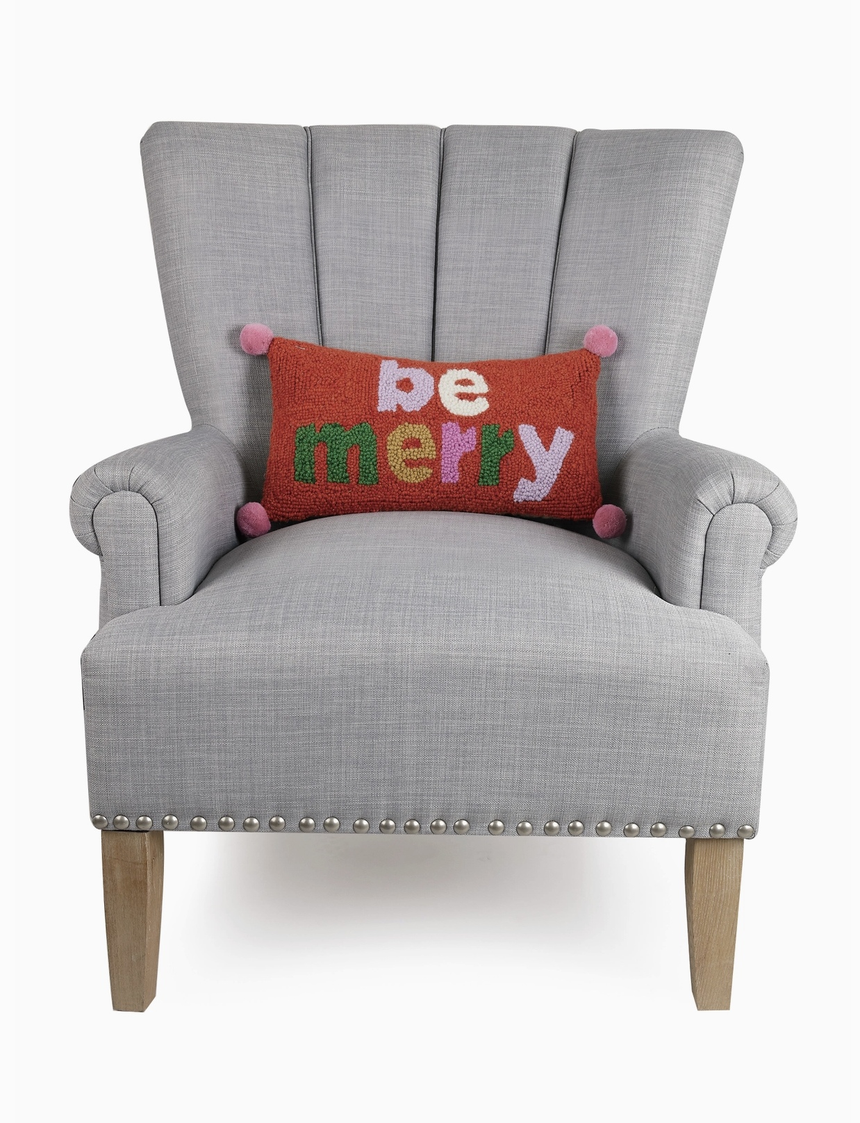 Be Merry Pom Pom Pillow