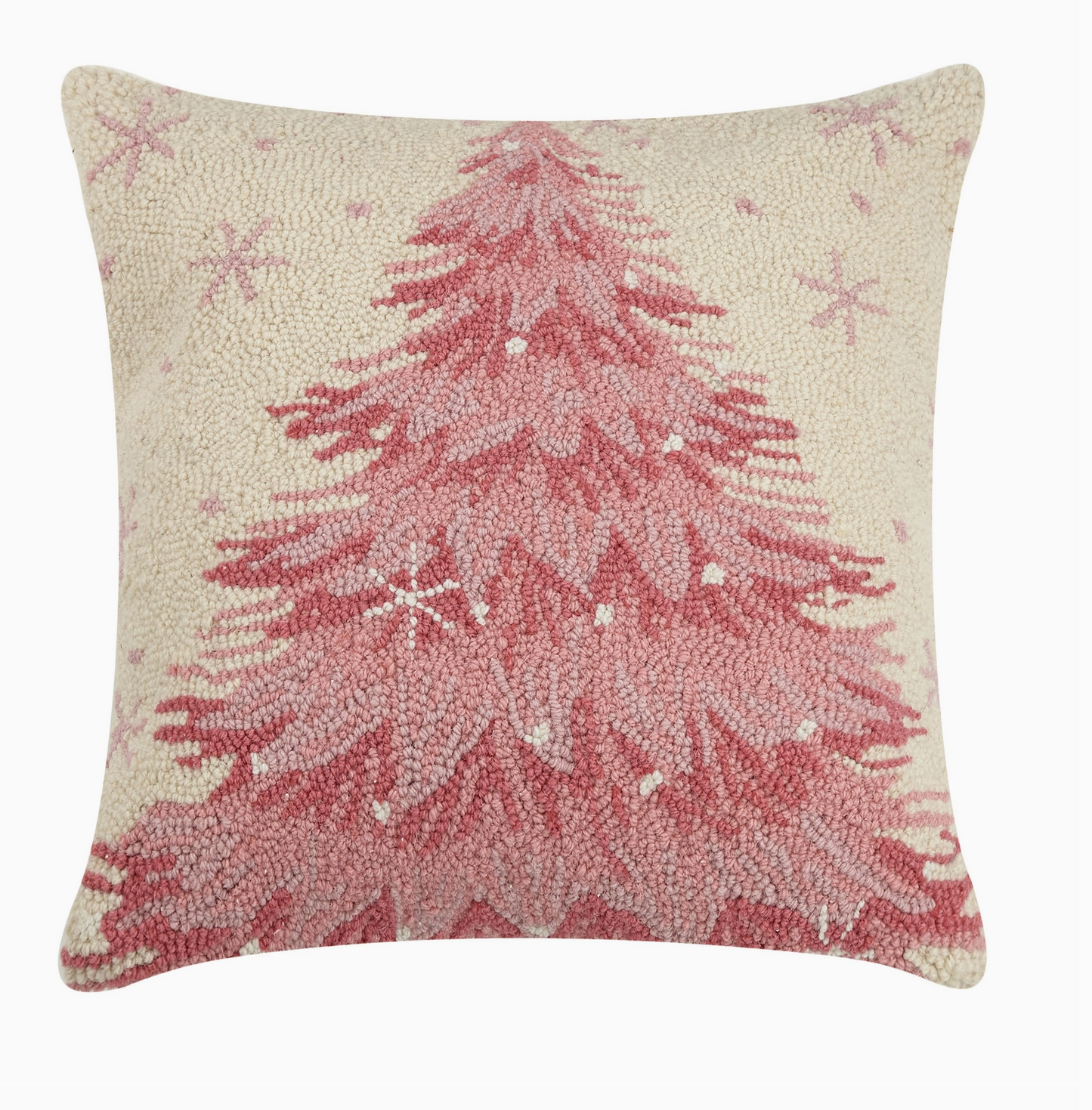 Pink Christmas Tree Pillow