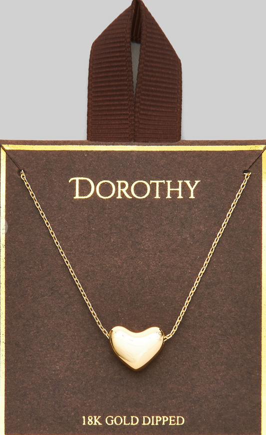 Gold Dipped Heart Necklace