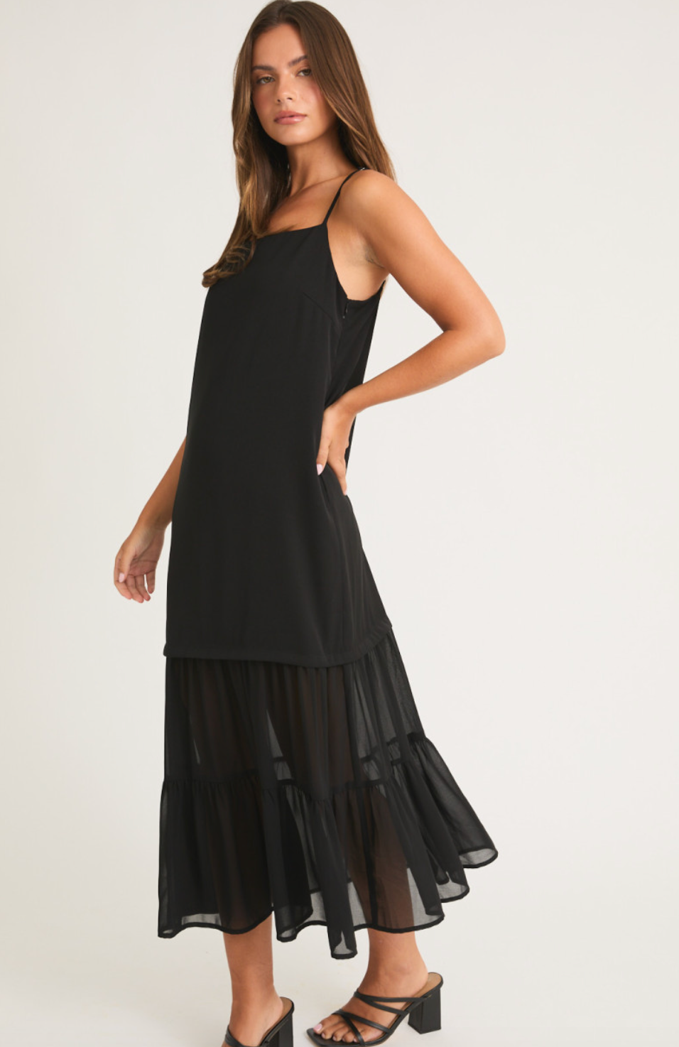 Black Tiered Maxi Dress