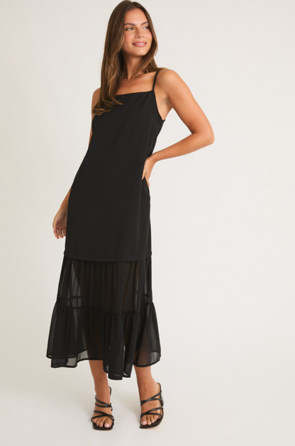 Black Tiered Maxi Dress