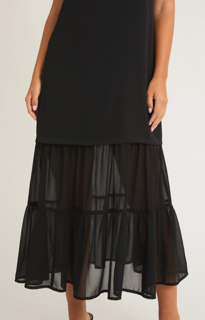 Black Tiered Maxi Dress