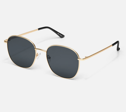 Jezabell Quay Sunglasses - Gold Smoke