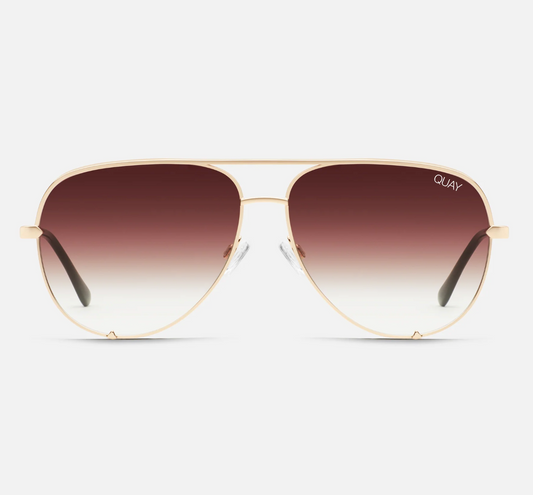 High Key Quay Sunglasses - Brown Fade