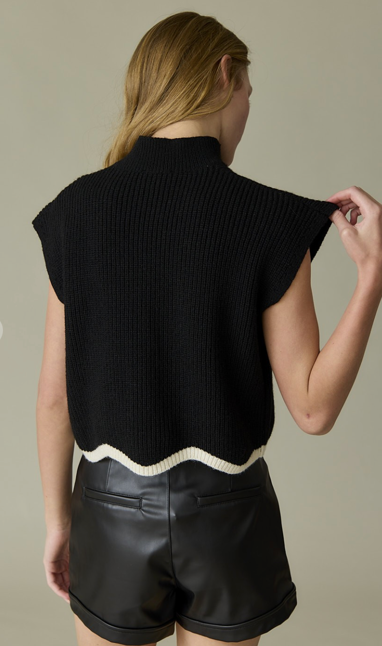 Taylor Scallop Sweater Vest