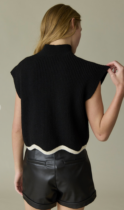 Taylor Scallop Sweater Vest