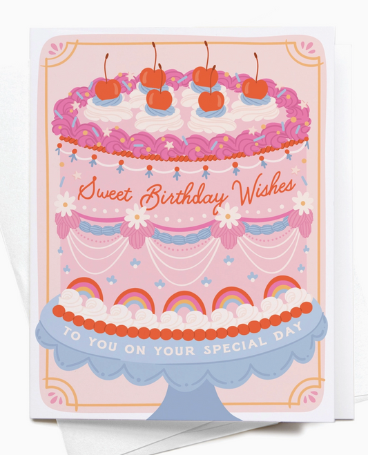 Sweet Birthday Wishes Cake Card