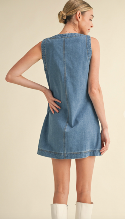 Rory Buttons Denim Dress