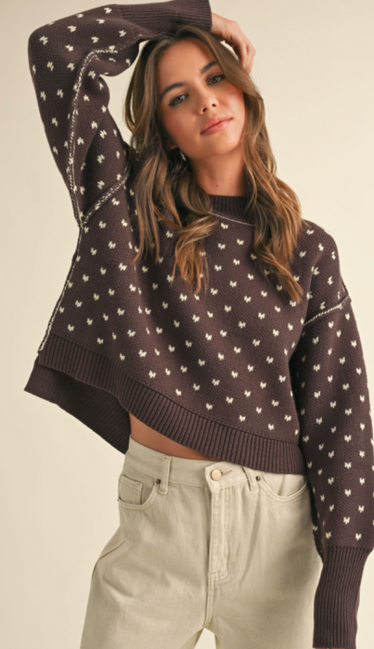 Amber Brown Dotty Sweater