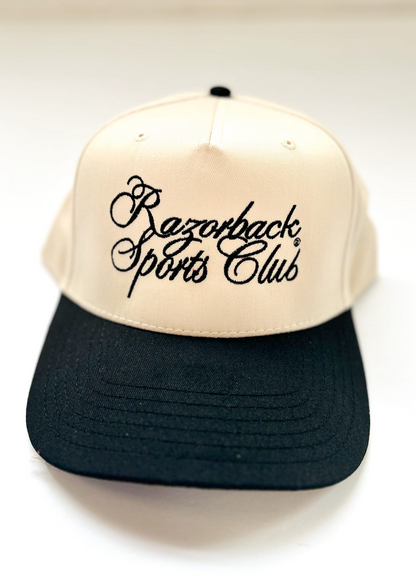 Razorback Sports Club Vintage Hat Cream/Black