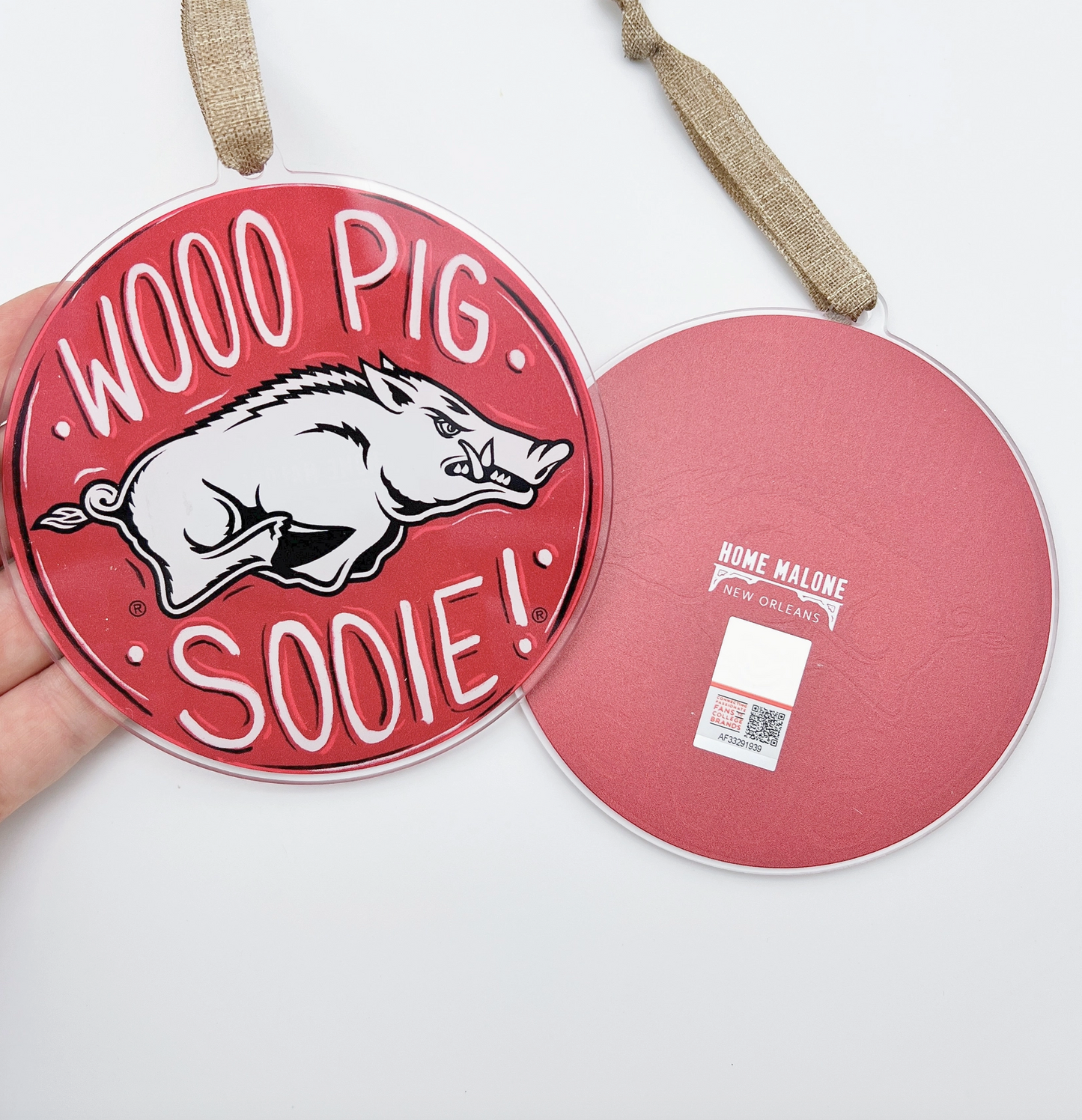 Arkansas Razorback Ornament