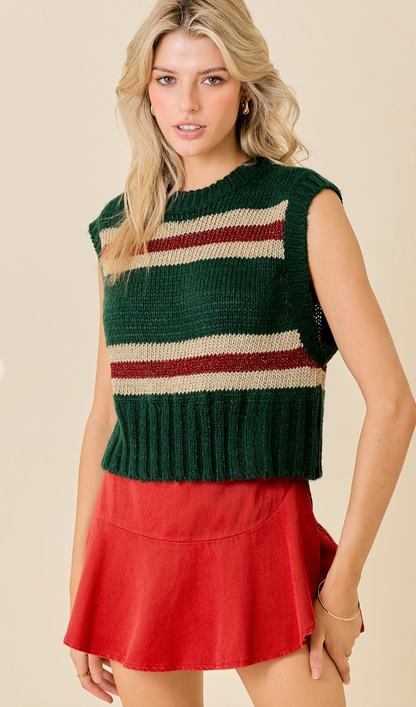 Tinsel Stripe Sweater Vest