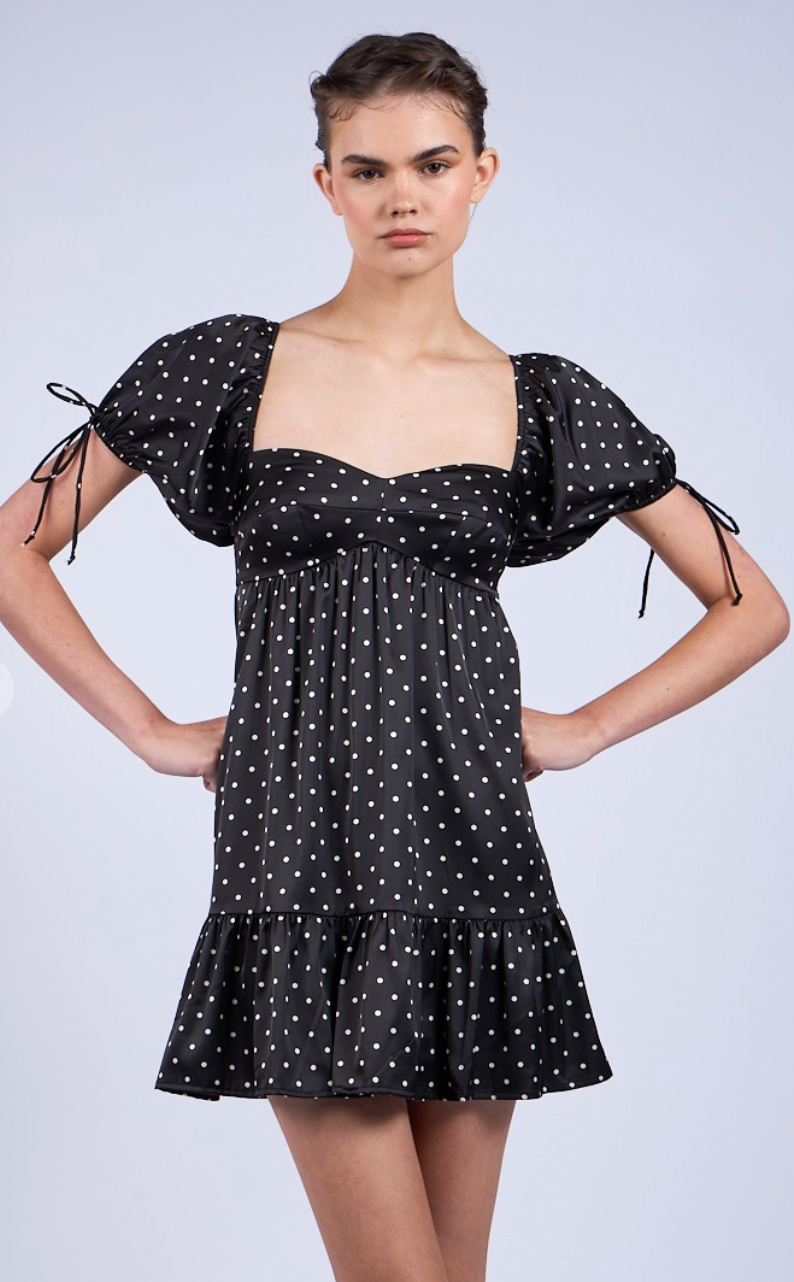 Dottie Babydoll Dress Black