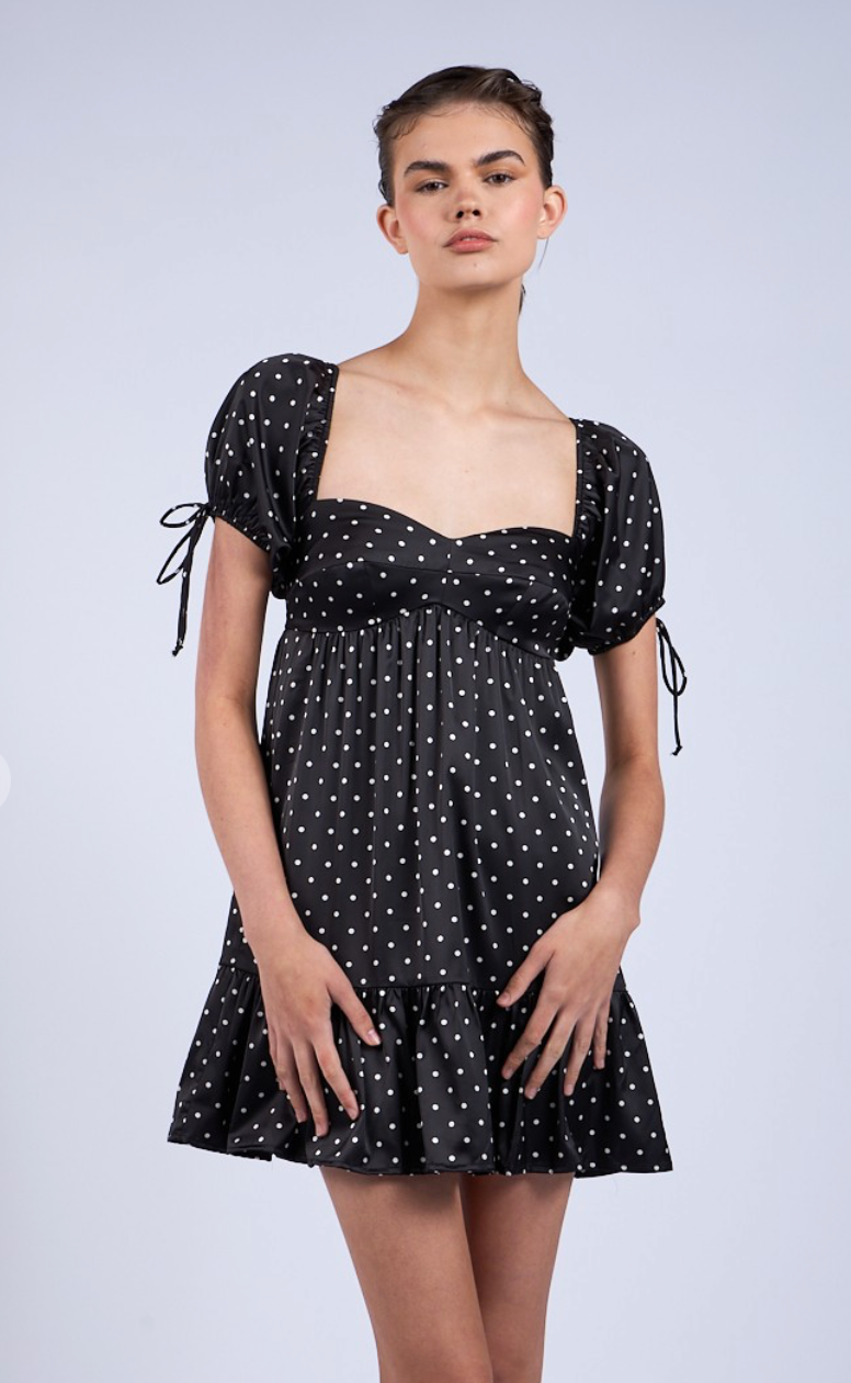 Dottie Babydoll Dress Black