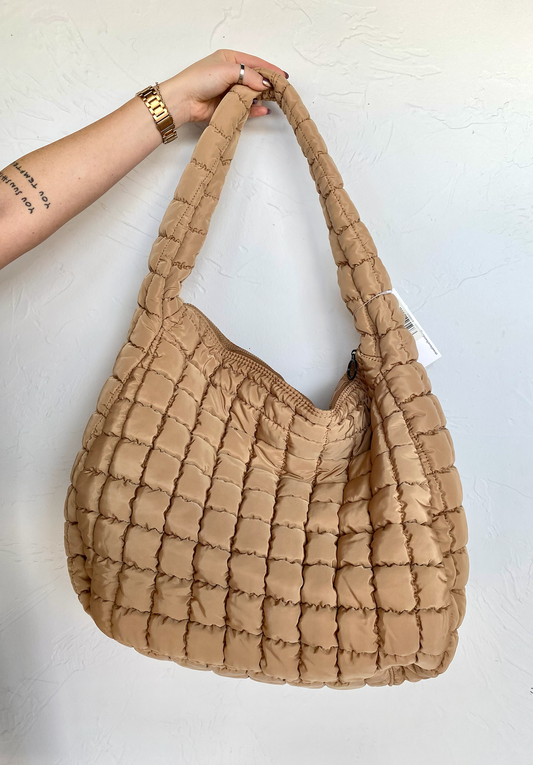 Slouchy Bubble Tote Sand