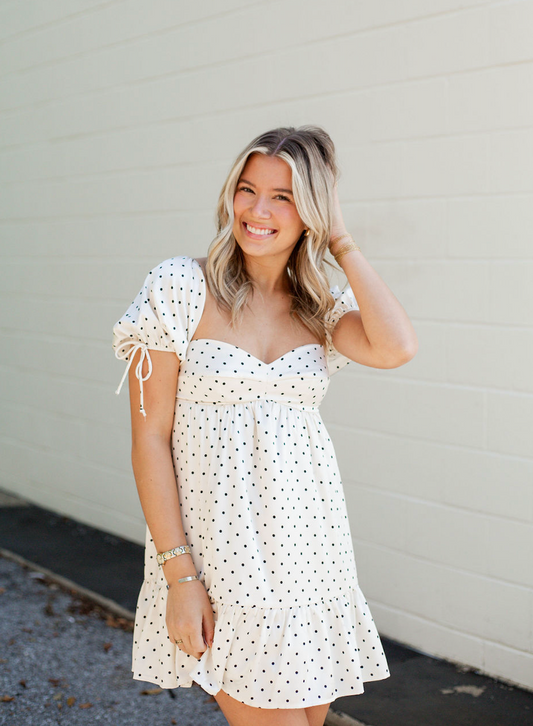 Dottie Babydoll Dress Ivory