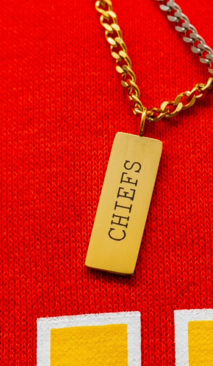 Chiefs Engraved Pendant Necklace