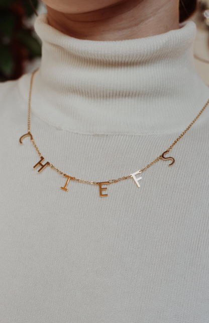 Chiefs Letter Necklace