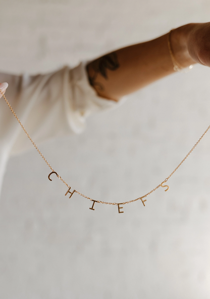 Chiefs Letter Necklace