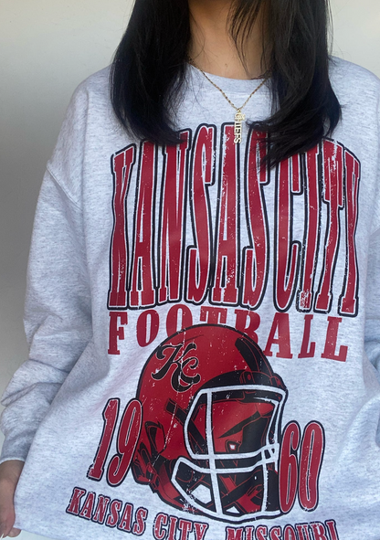 90's KC Football Oversized Sweatshirt