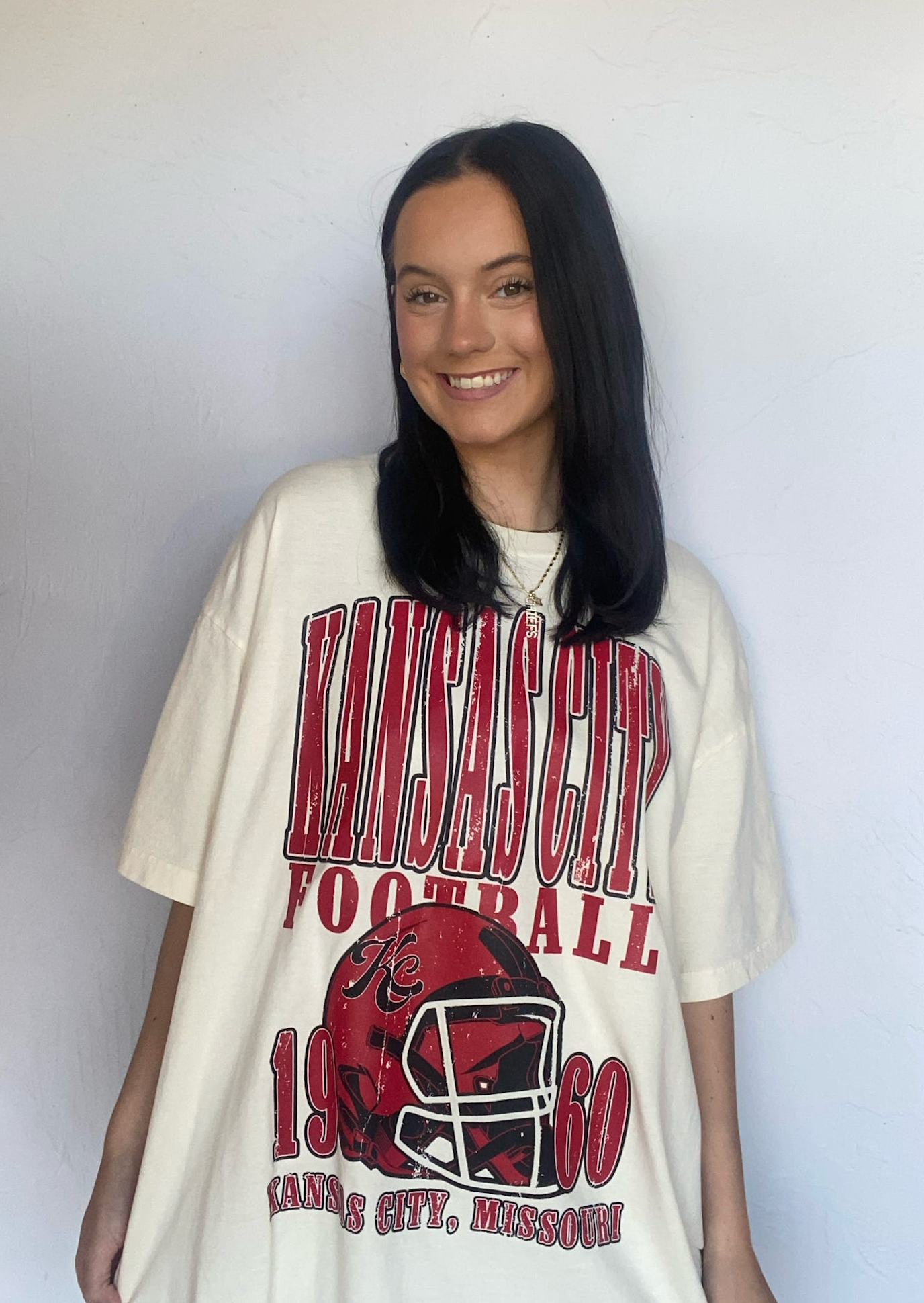 KC Football Oversized T-shirt Oat