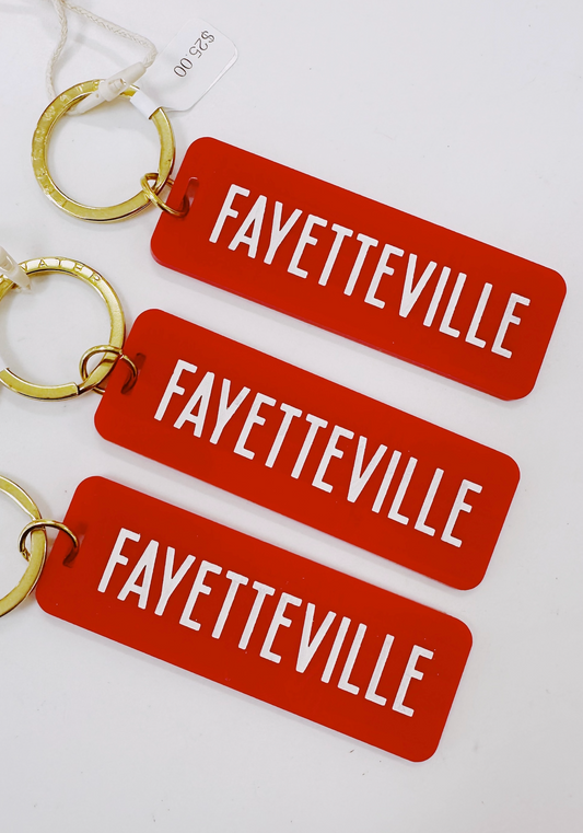 Fayetteville Rectangle Keychain