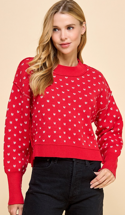 Little Hearts Crewneck Sweater