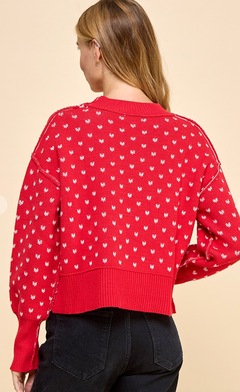 Little Hearts Crewneck Sweater