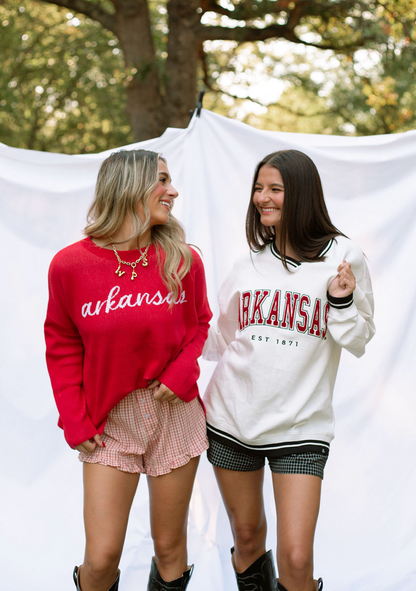 Arkansas Varsity V-neck Sweatshirt