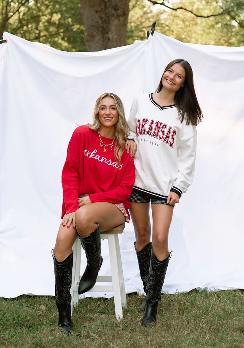 Arkansas Varsity V-neck Sweatshirt