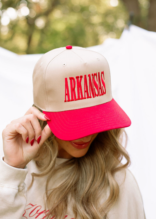 Arkansas Vintage Hat Red/Khaki