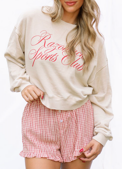 Razorbacks Sports Club Cropped Sweatshirt