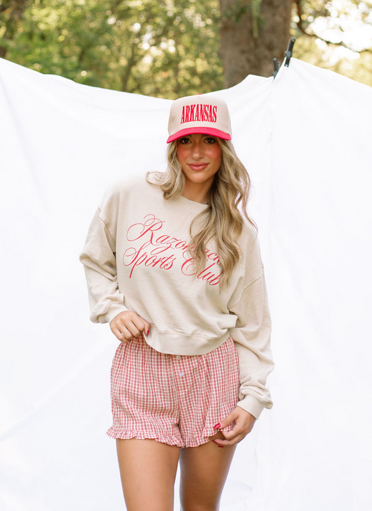 Razorbacks Sports Club Cropped Sweatshirt