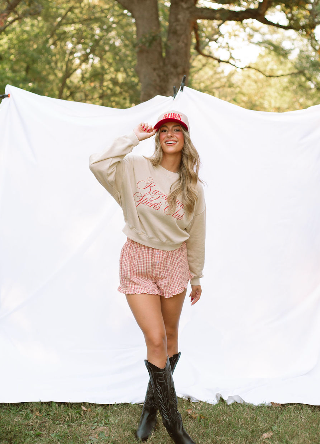 Cherry Fields Plaid Shorts