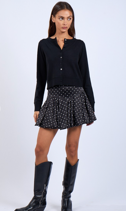 Black Polka Dot Bubble Skirt