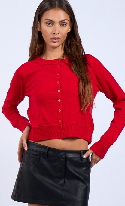 Red Boat Neck Sweater