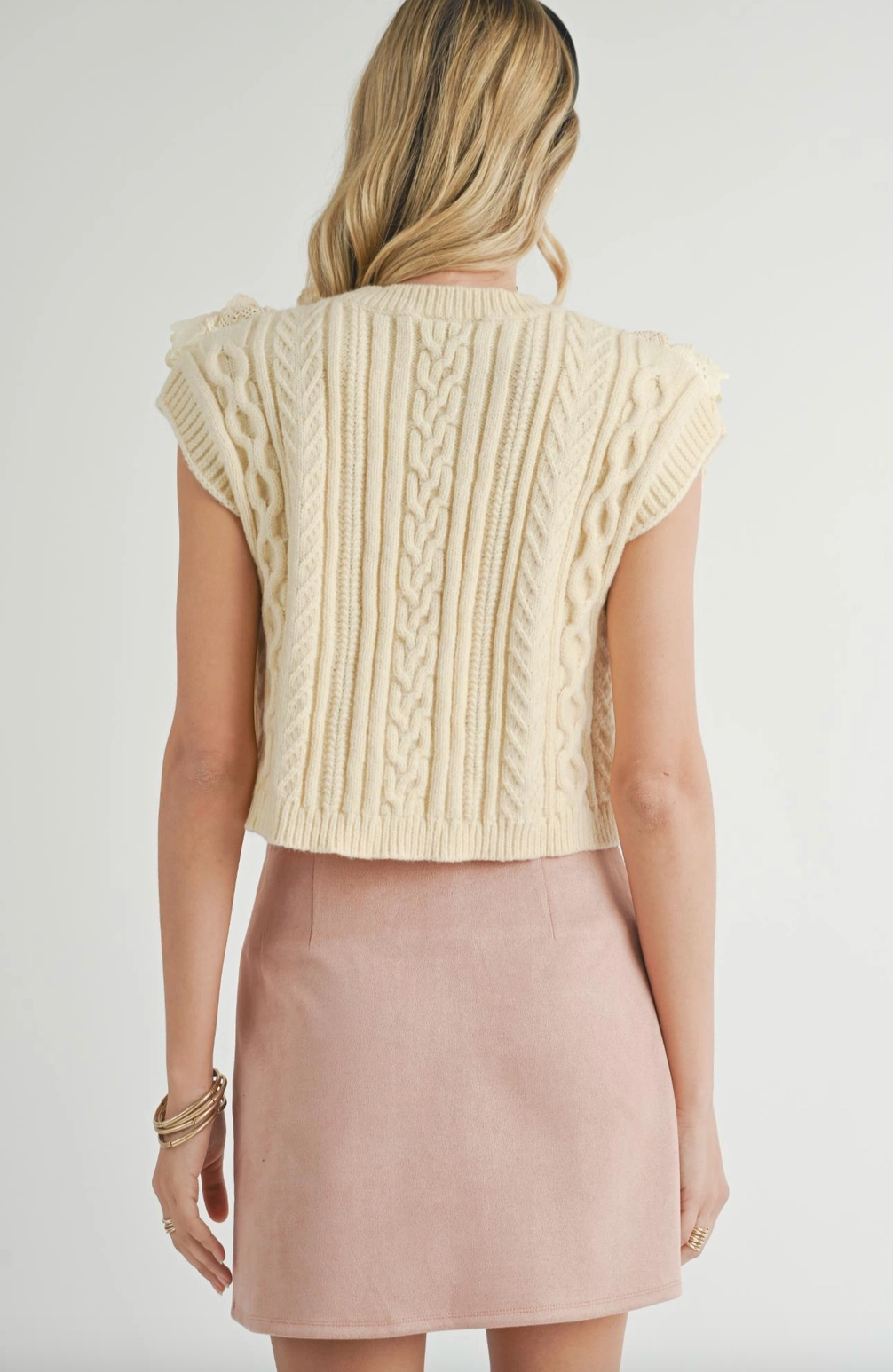 Vicki Lace Ruffles Sweater