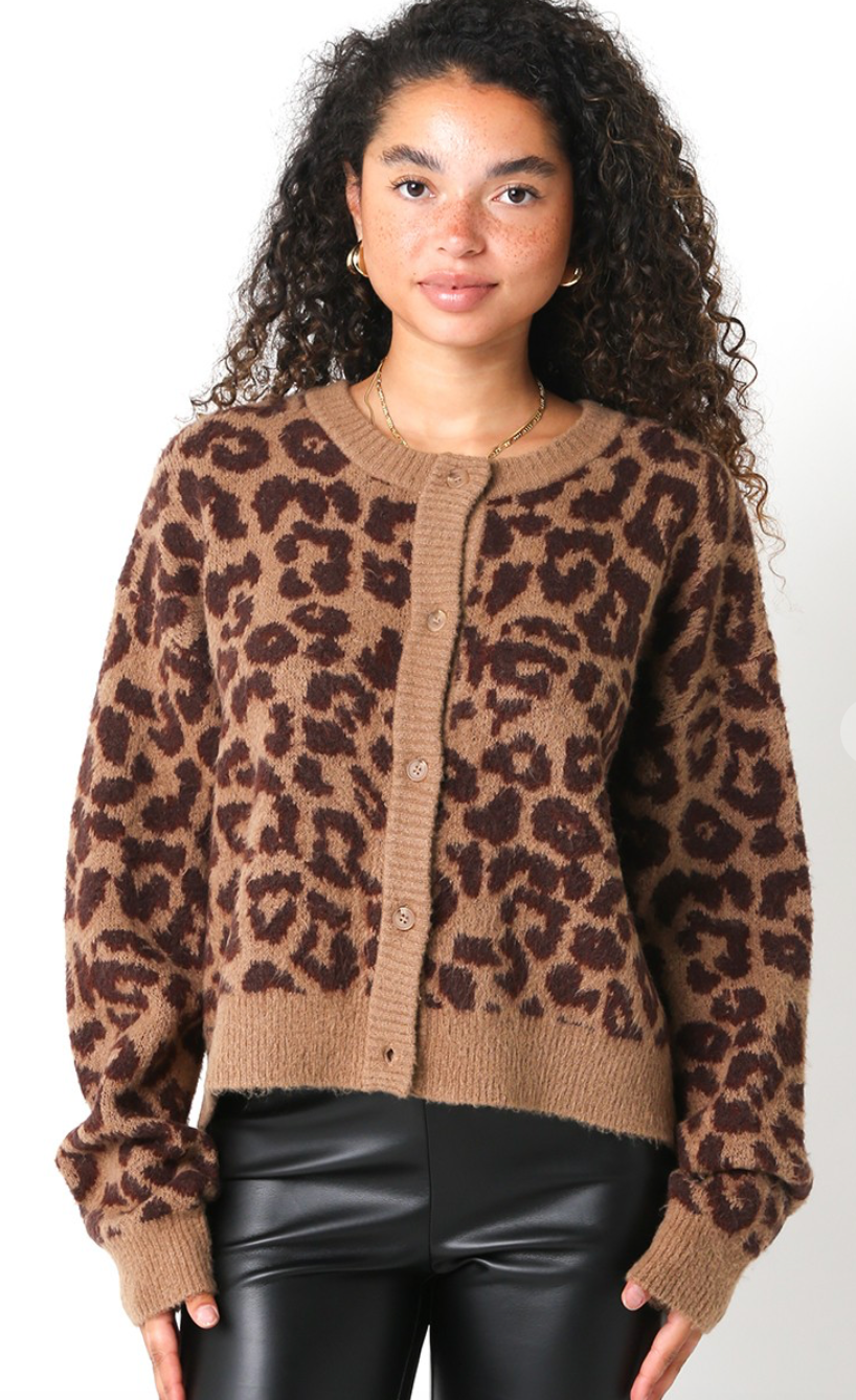 Leopard Button Up Cardigan