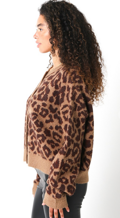 Leopard Button Up Cardigan