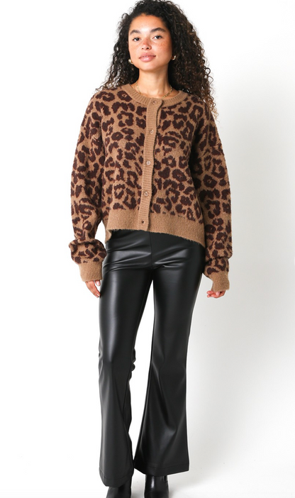 Leopard Button Up Cardigan