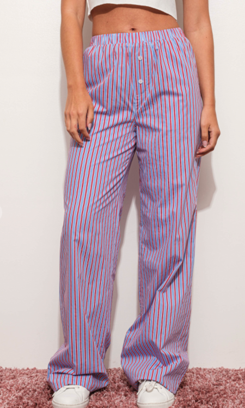 Striped Boxer Pants Blue/Red