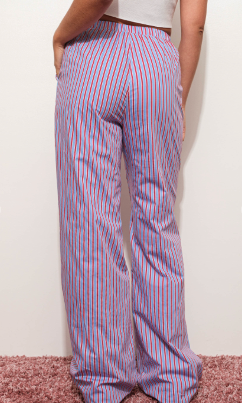 Striped Boxer Pants Blue/Red