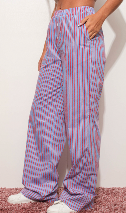 Striped Boxer Pants Blue/Red