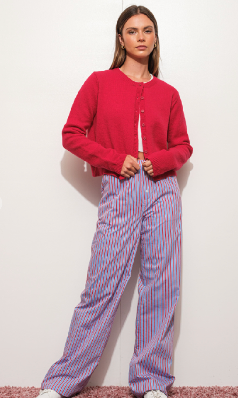 Striped Boxer Pants Blue/Red