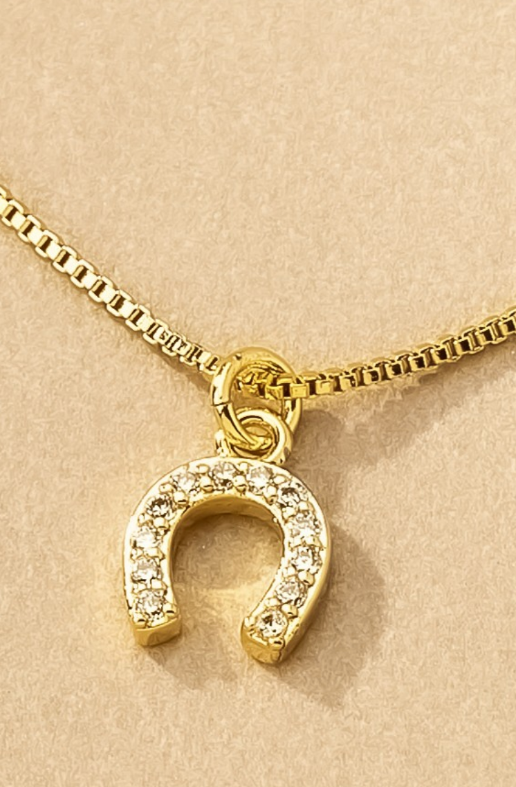 Horseshoe Pave Pendant